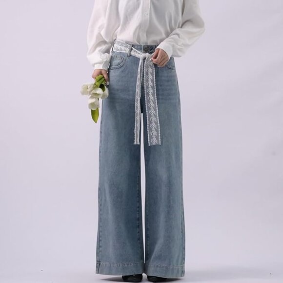 Lace Ribbon Scarf Belt main image 4